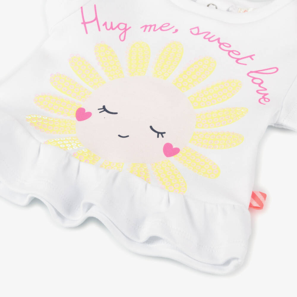 Billieblush-Little Ladies White & Pink Shorts Ensemble | Childrensalon Outlet