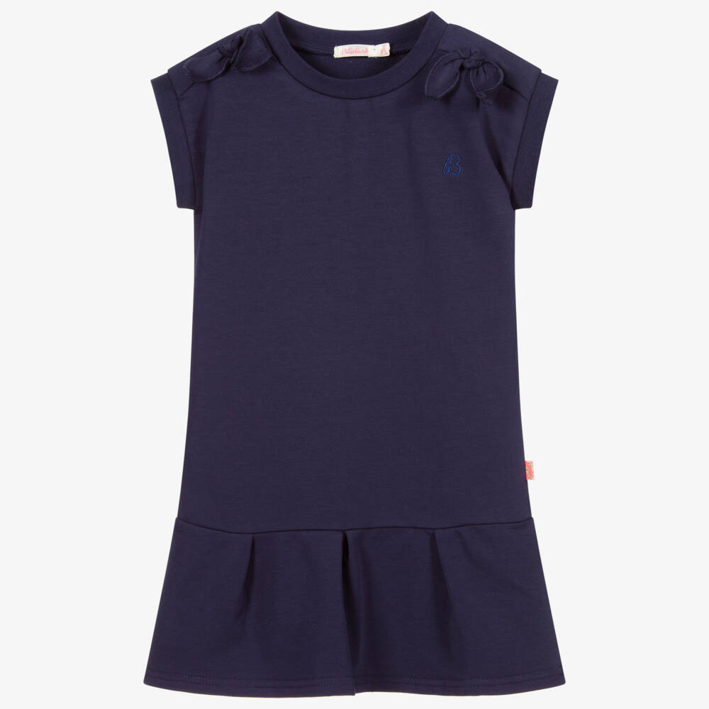 Billieblush-Navy Blue Cotton Jersey Dress | Childrensalon Outlet