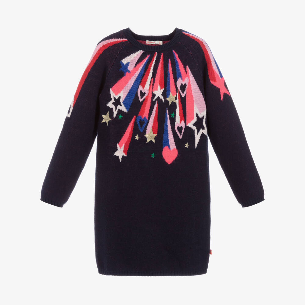 Billieblush-Navy Blue Knitted Dress | Childrensalon Outlet