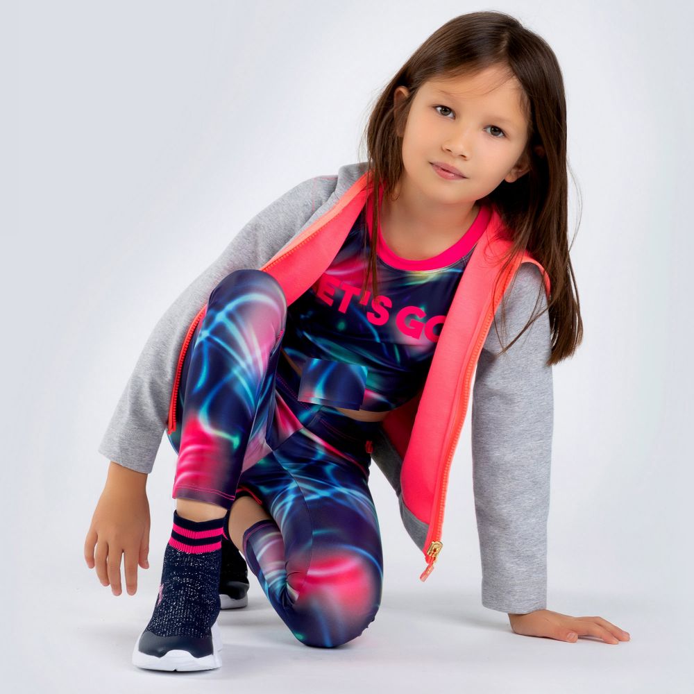 Billieblush Navy Blue Pink Leggings