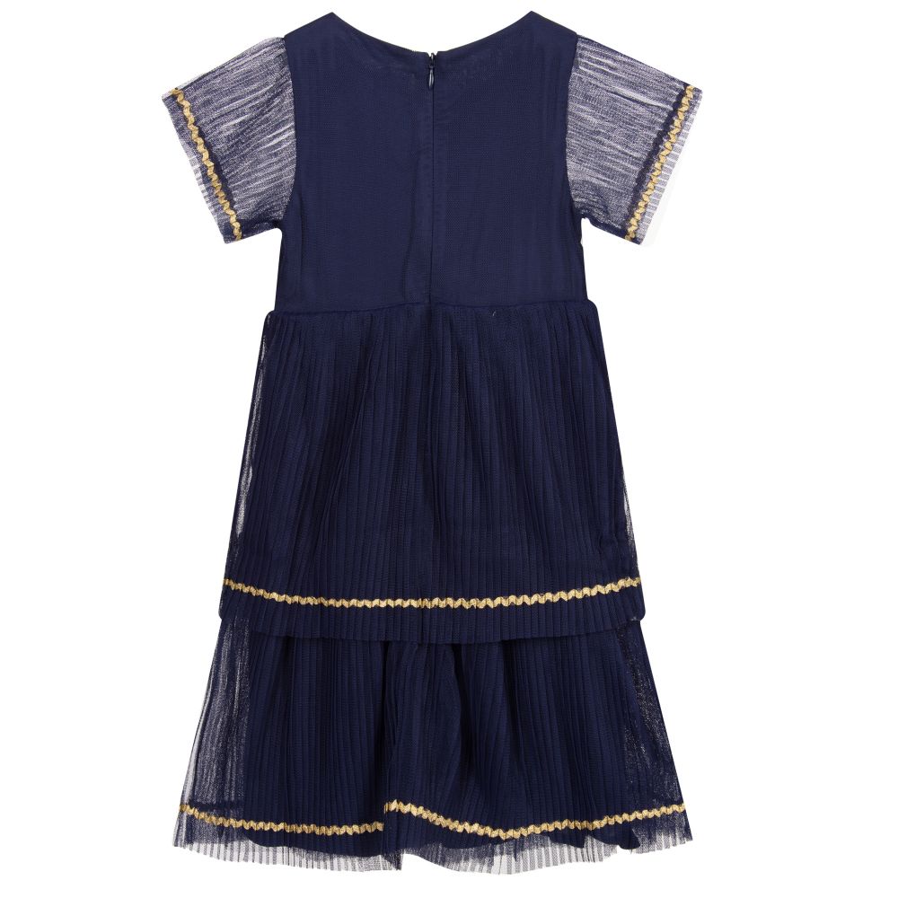 Billieblush-Navy Blue Tulle Dress | Childrensalon Outlet