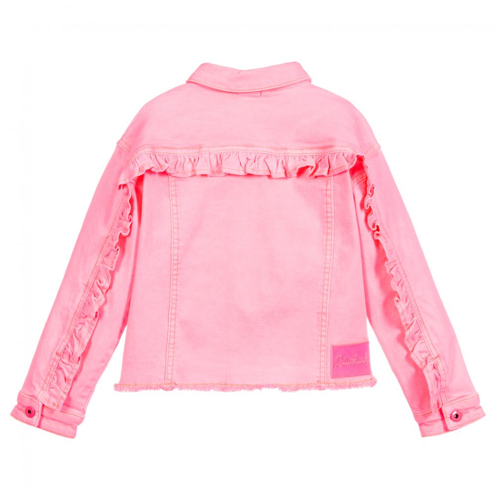 Billieblush Neon Pink Denim Jacket Childrensalon Outlet