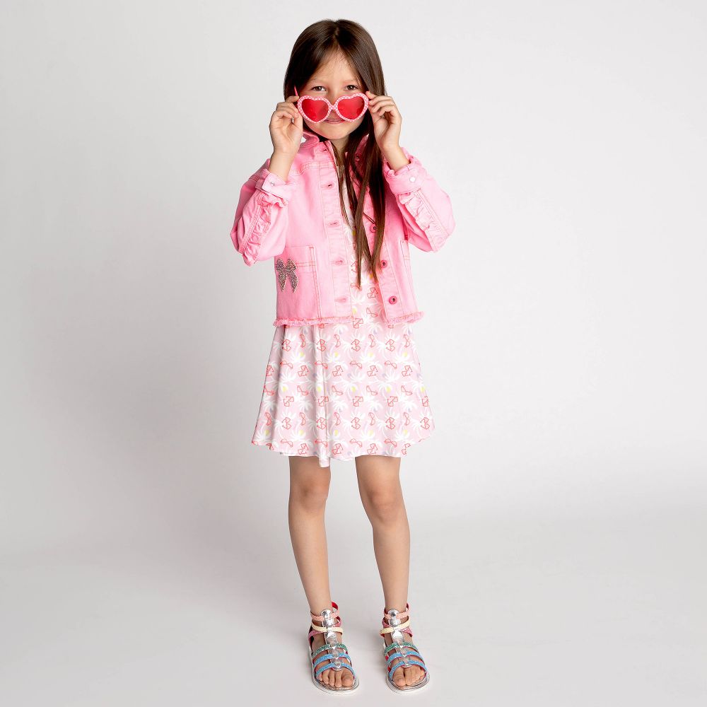 Billieblush Neon Pink Denim Jacket Childrensalon Outlet