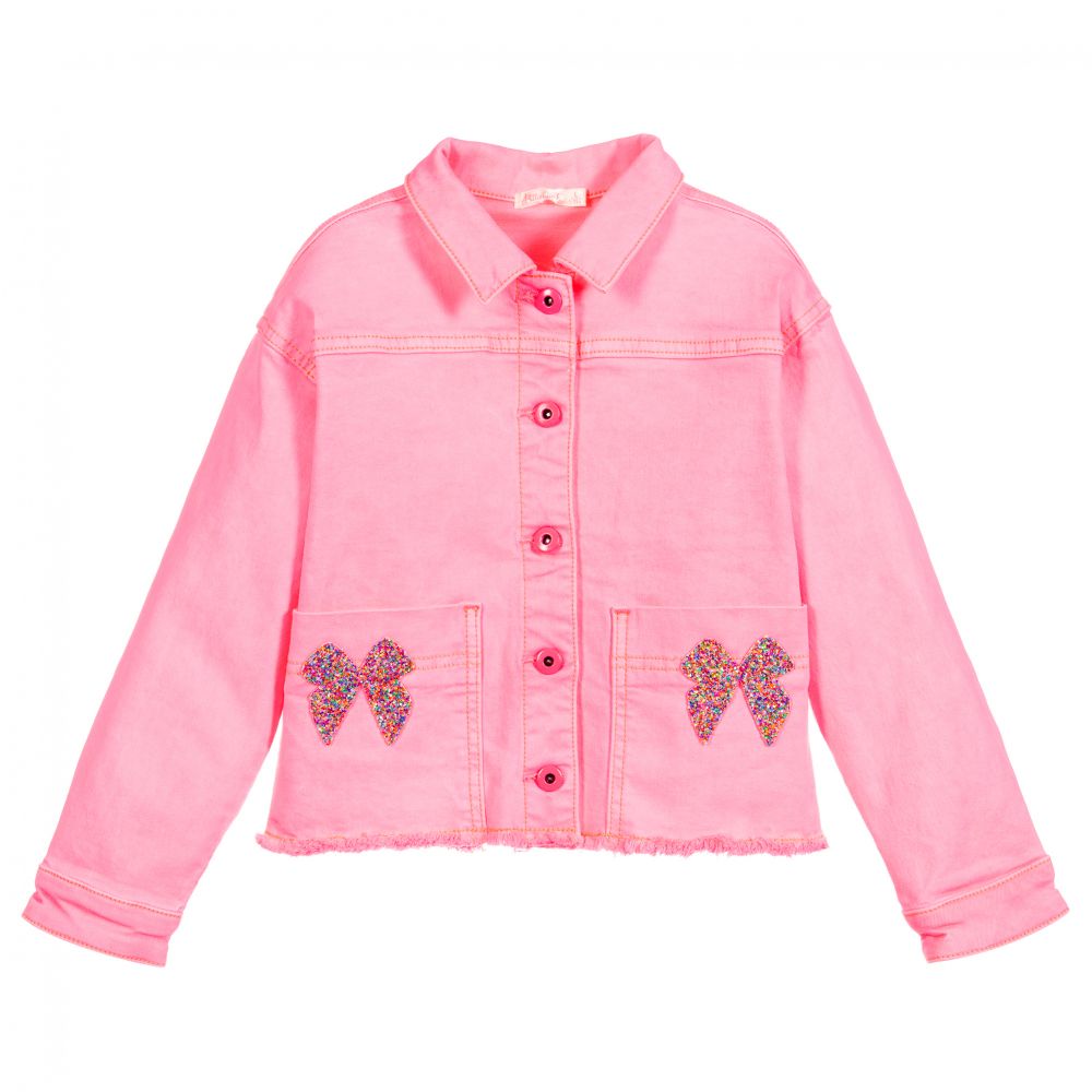 Billieblush - Neon Pink Denim Jacket  | Childrensalon