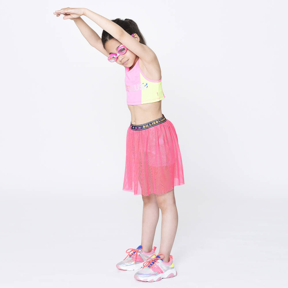 Billieblush-Neon Pink & Grey Skirt | Childrensalon Outlet