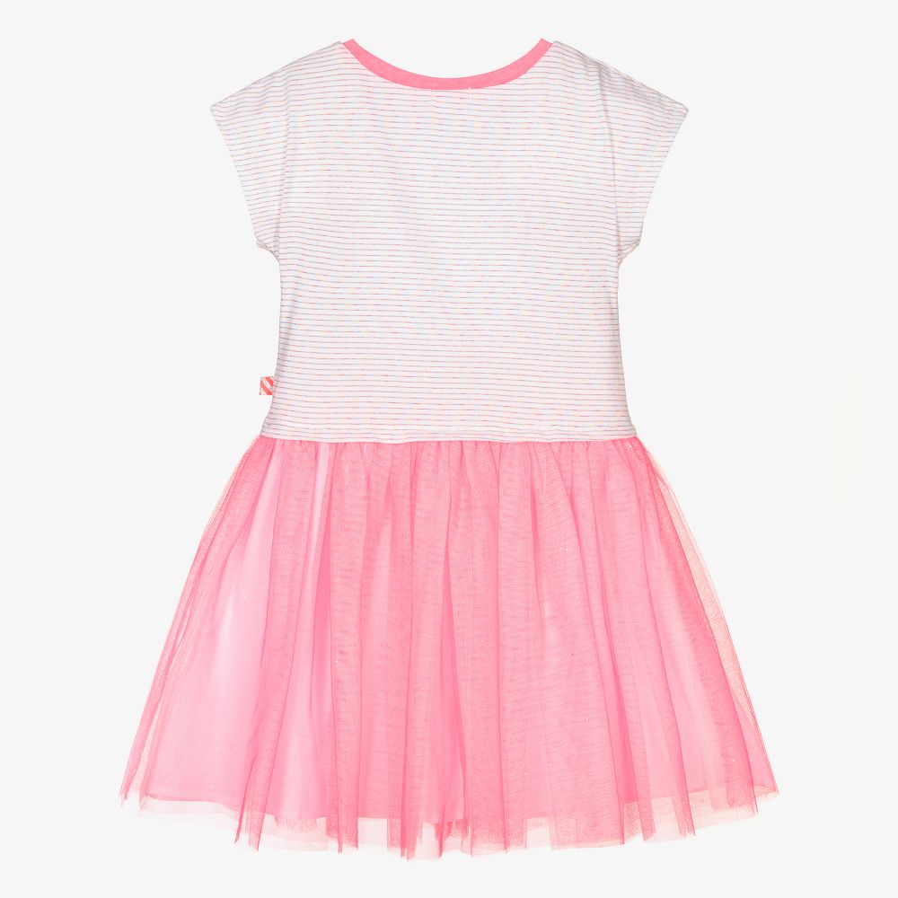 Billieblush Robe rose fluo a motif glaces