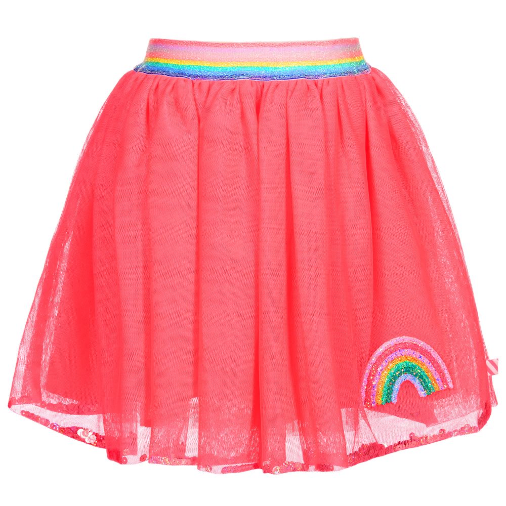 Billieblush - Jupe rose fluo en tulle Arc-en-ciel | Childrensalon