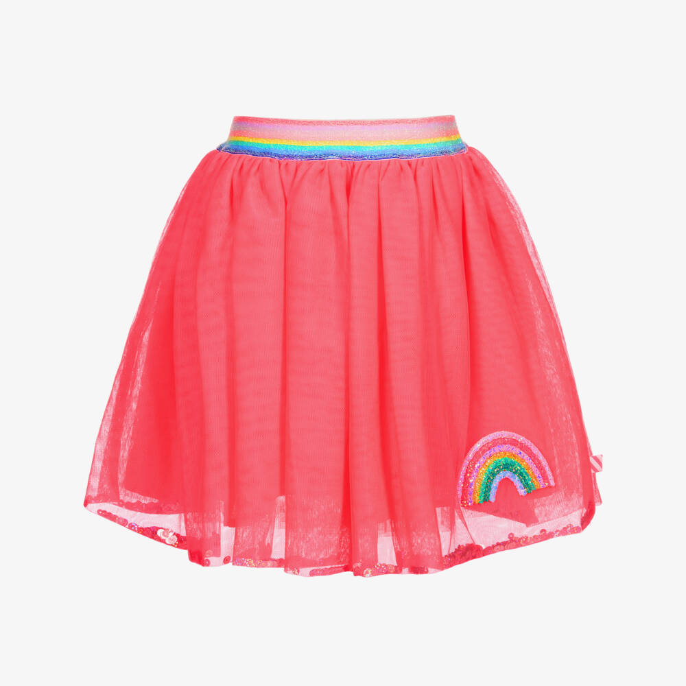 Billieblush-Neon Pink Tulle Rainbow Skirt | Childrensalon Outlet