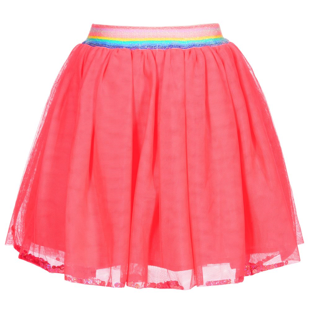 Billieblush - Neon Pink Tulle Rainbow Skirt | Childrensalon