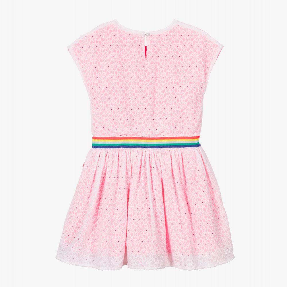 Billieblush-Бело-розовое платье из хлопка | Childrensalon Outlet