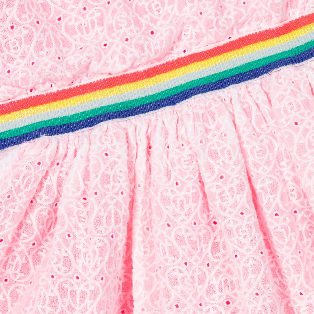 Billieblush-Бело-розовое платье из хлопка | Childrensalon Outlet