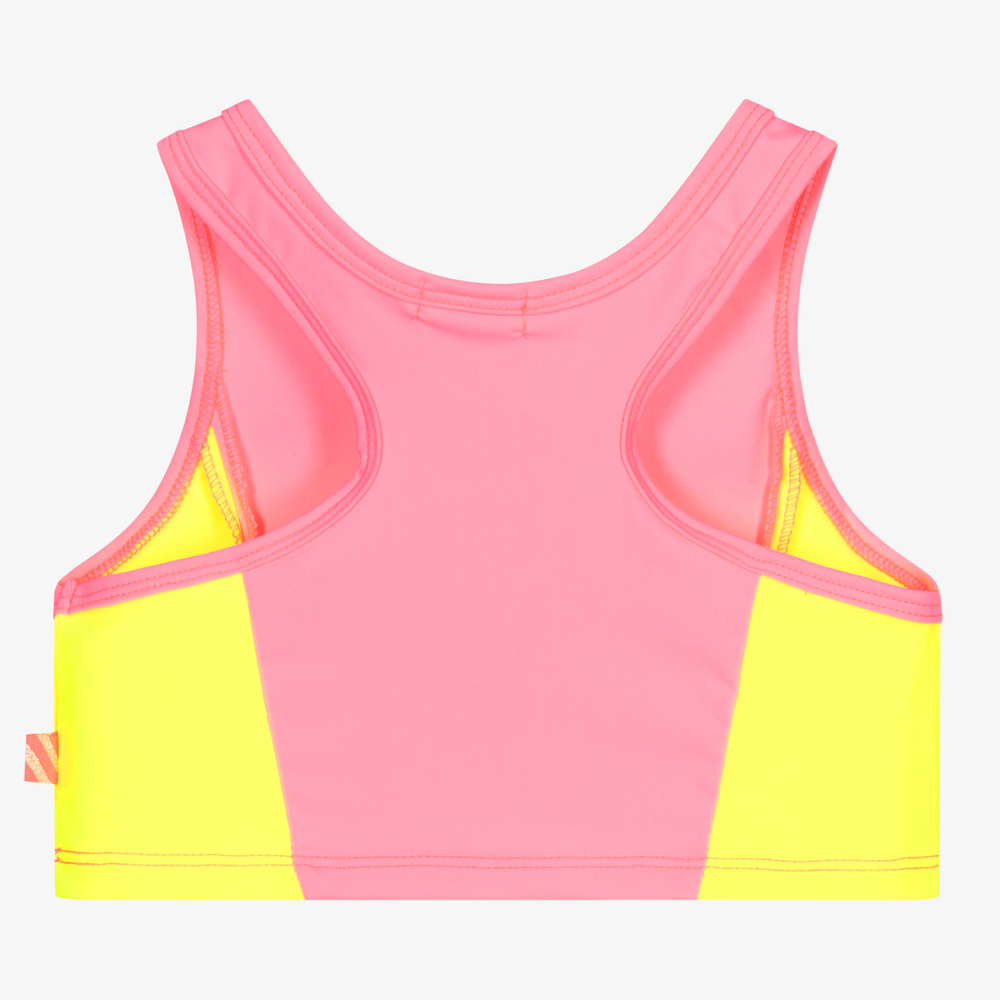 Billieblush-Neon Pink & Yellow Cropped Top | Childrensalon Outlet