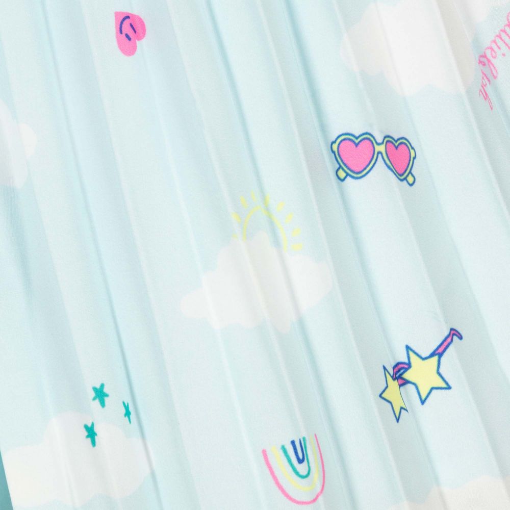 Billieblush-Pale Blue Cloud Satin Shorts | Childrensalon Outlet