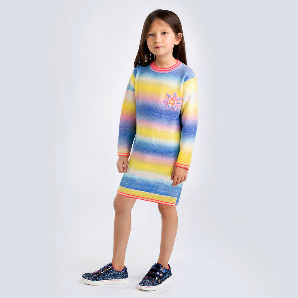 Billieblush-Pastel Rainbow Knitted Dress | Childrensalon Outlet