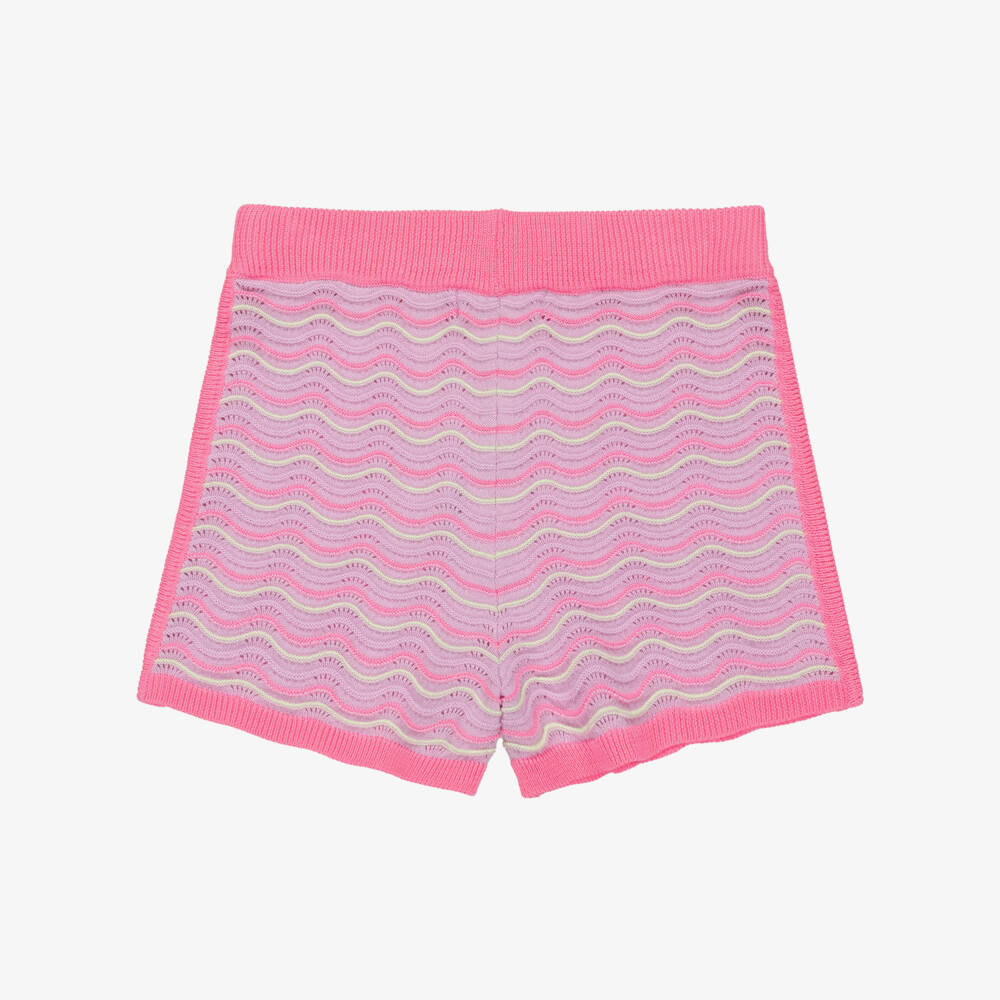 Billieblush-Розовые и фиолетовые вязаные шорты | Childrensalon Outlet