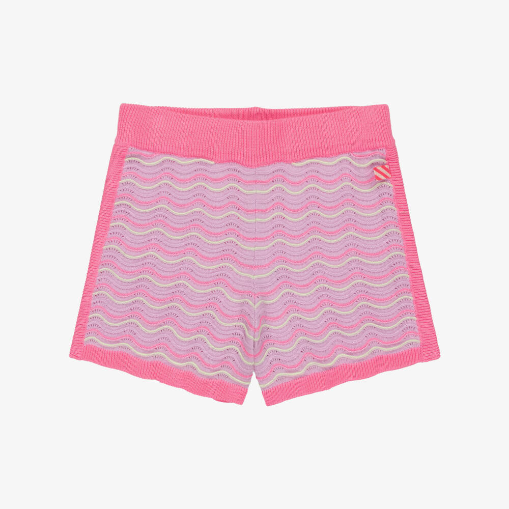 Billieblush-Розовые и фиолетовые вязаные шорты | Childrensalon Outlet