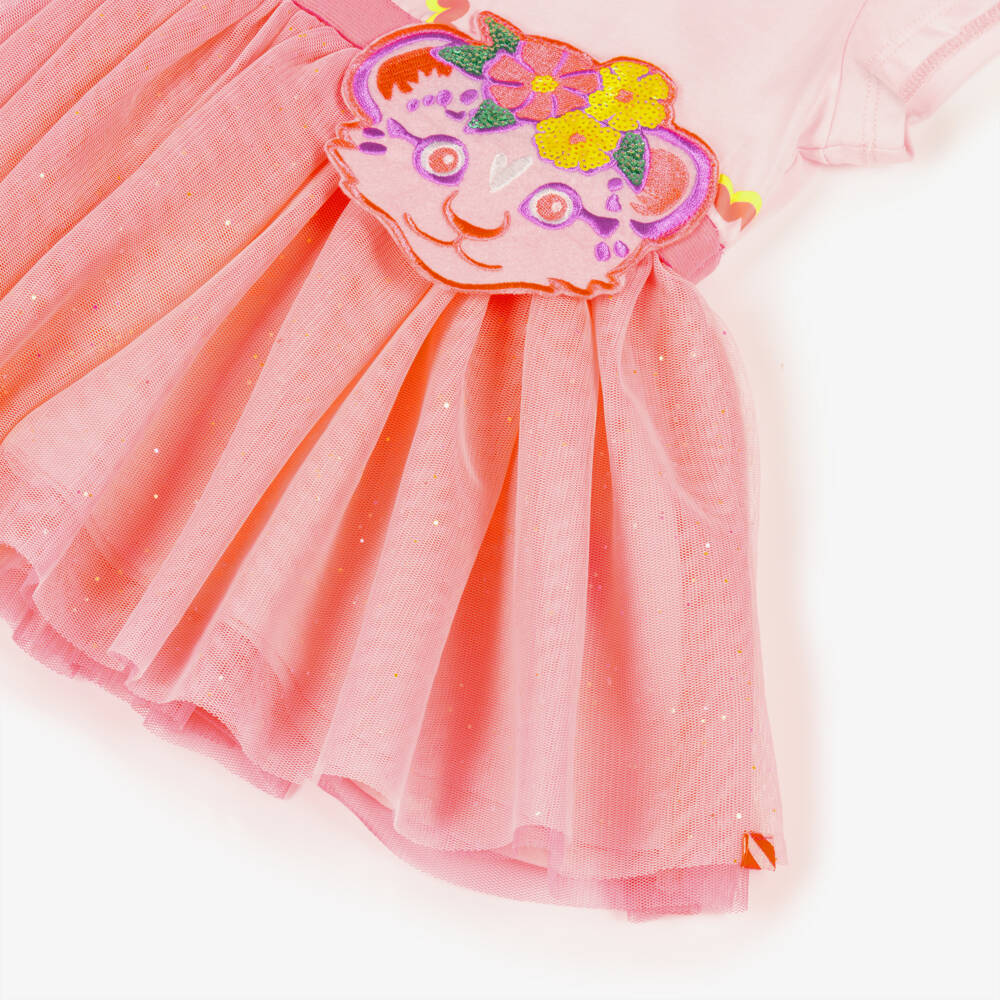 Billieblush-Pink Cat Print Dress | Childrensalon Outlet