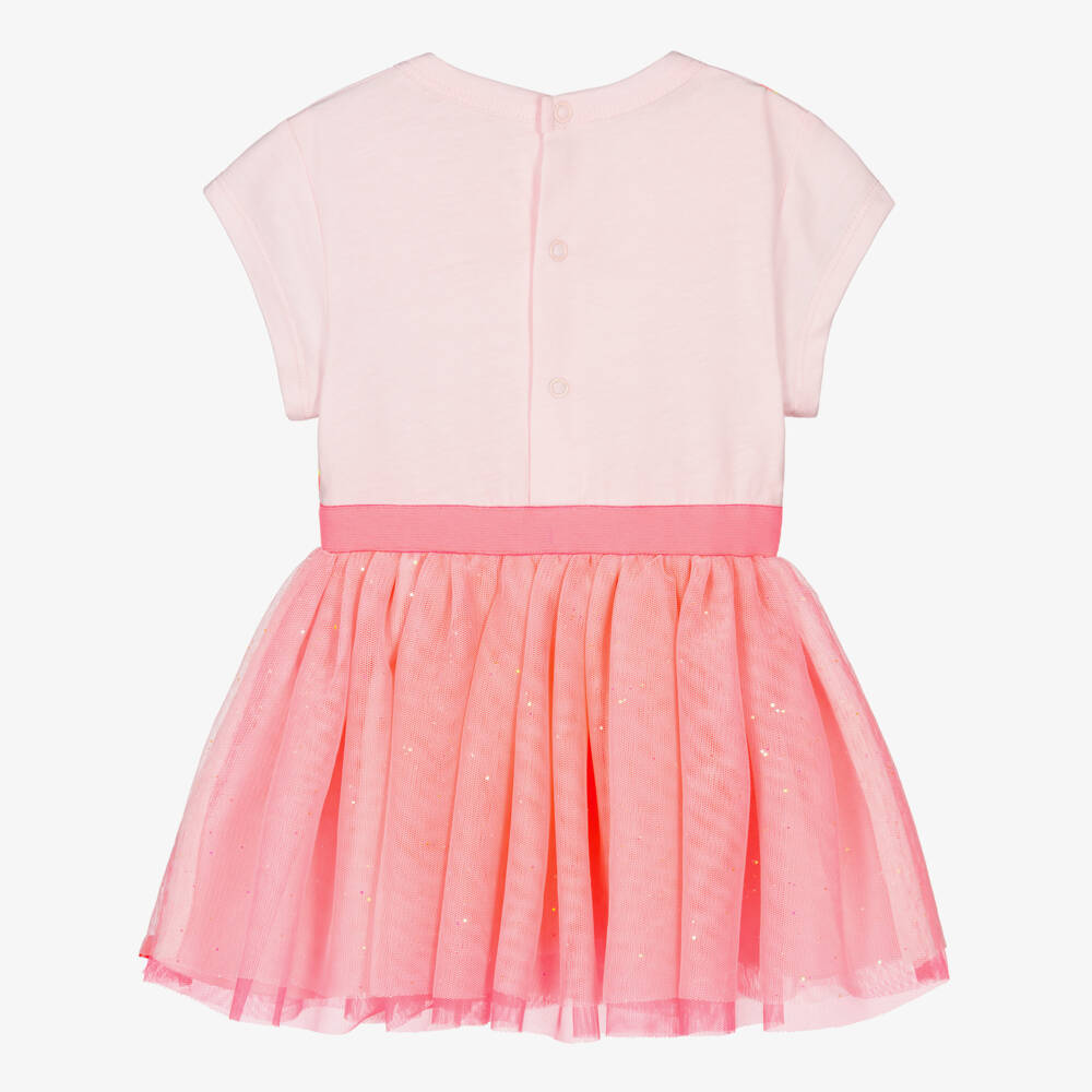 Billieblush-Pink Cat Print Dress | Childrensalon Outlet