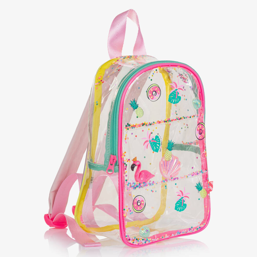 Billieblush-Pink Clear Confetti Backpack | Childrensalon Outlet