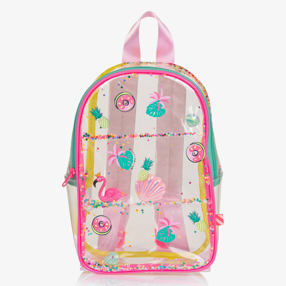 Billieblush-Pink Clear Confetti Backpack | Childrensalon Outlet