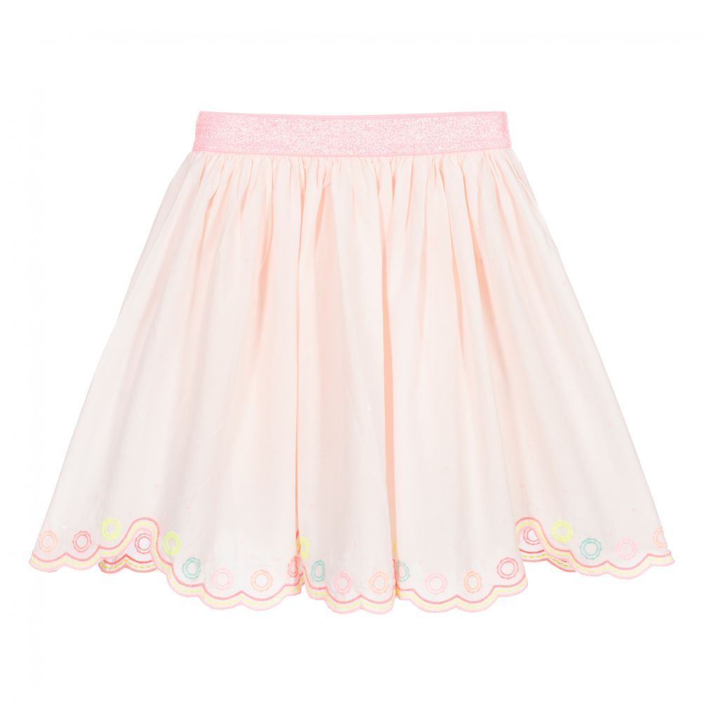 Billieblush - Pink Cotton Embroidered Skirt | Childrensalon