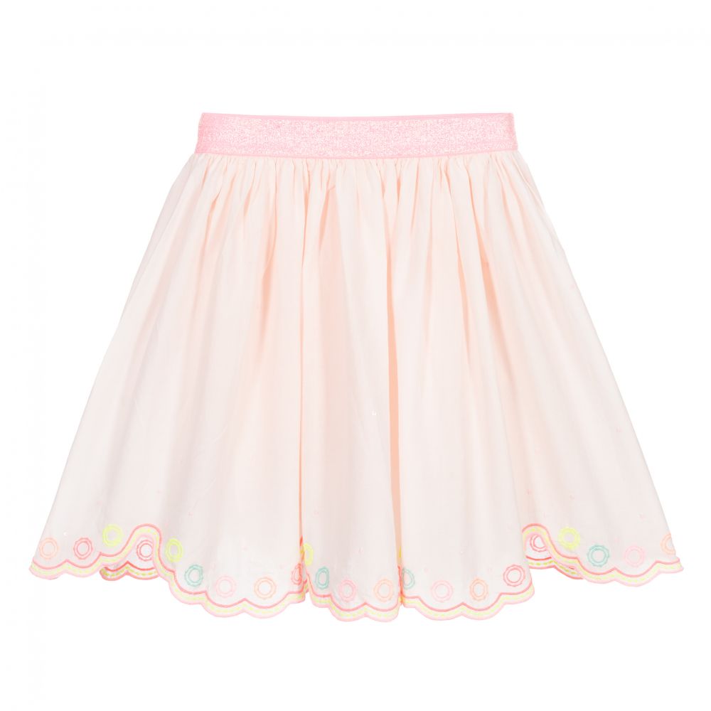 Billieblush - Jupe rose en coton brodé | Childrensalon