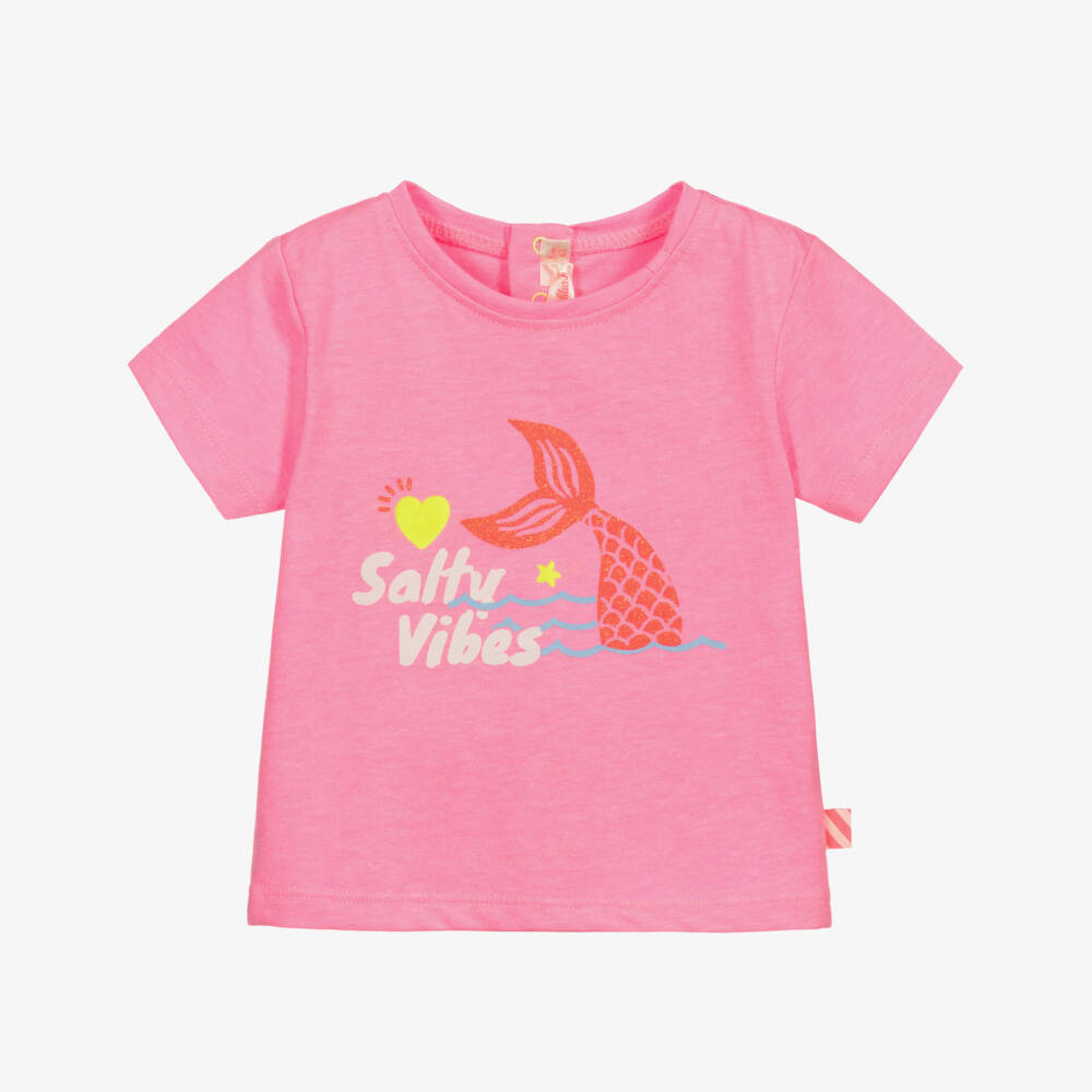 Billieblush-تيشيرت قطن جيرسي لون زهري | Childrensalon Outlet