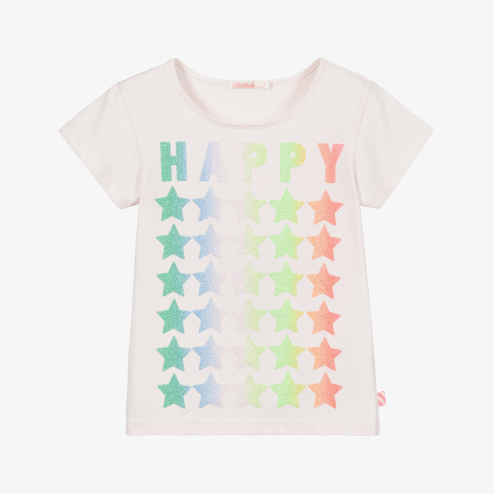 Billieblush-تيشيرت قطن لون زهري فاتح للبنات | Childrensalon Outlet