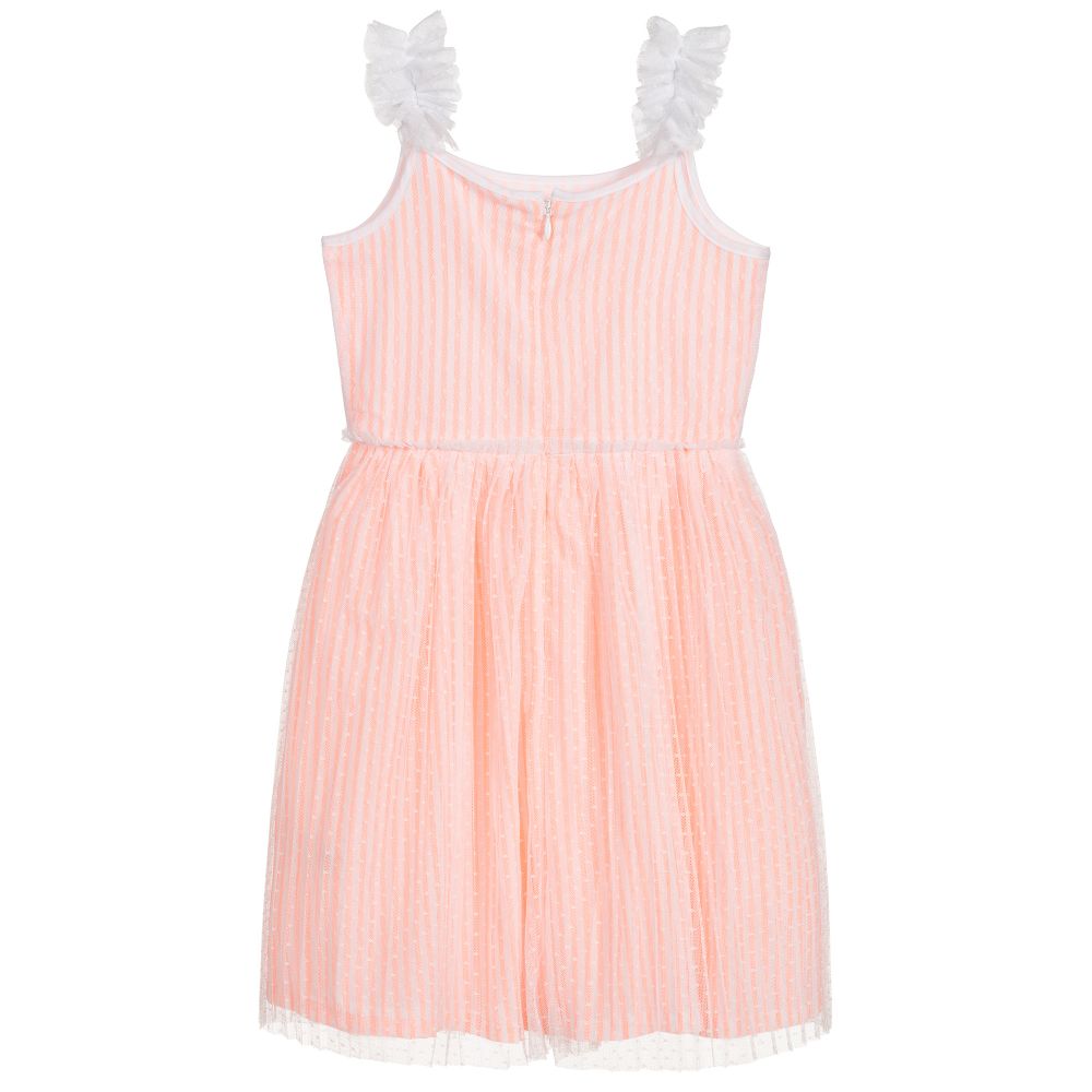 Billieblush-Pink Cotton & Tulle Dress | Childrensalon Outlet