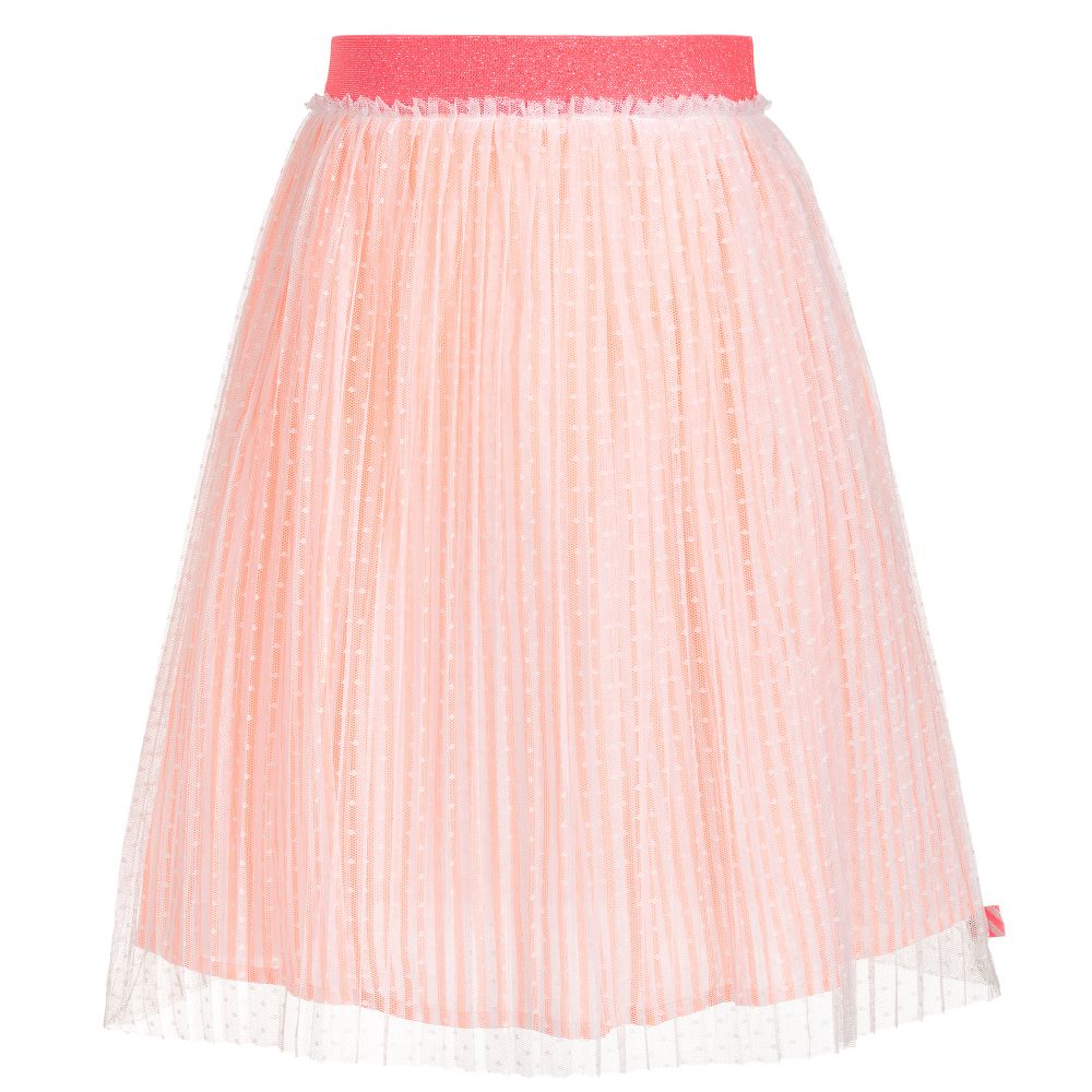 Billieblush - Pink Cotton & Tulle Skirt | Childrensalon