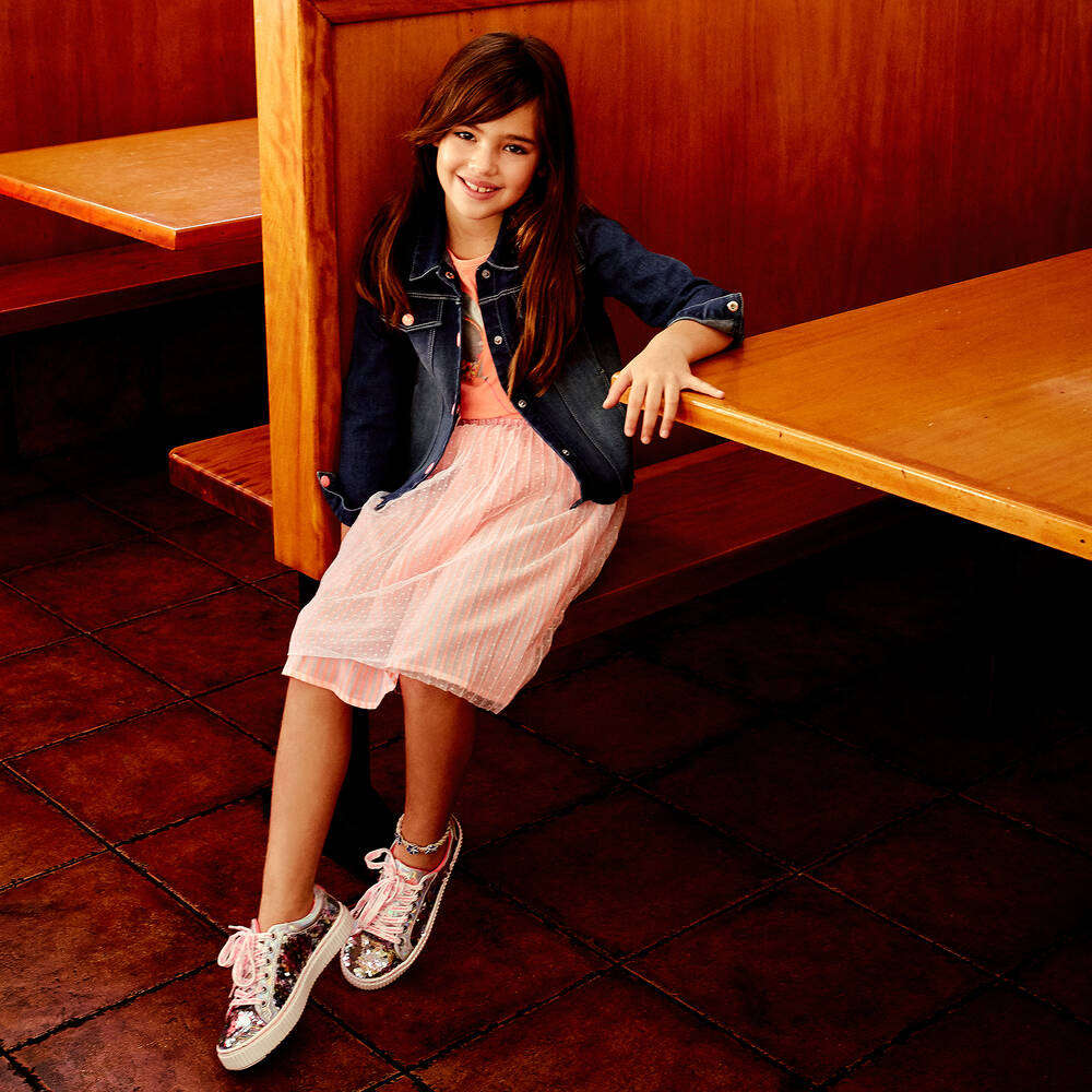 Billieblush-Pink Cotton & Tulle Skirt | Childrensalon Outlet