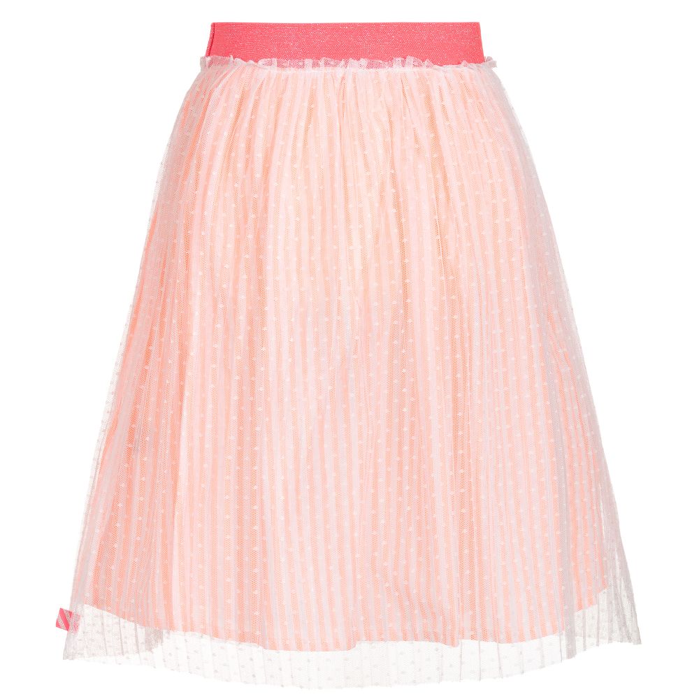 Billieblush-Pink Cotton & Tulle Skirt | Childrensalon Outlet