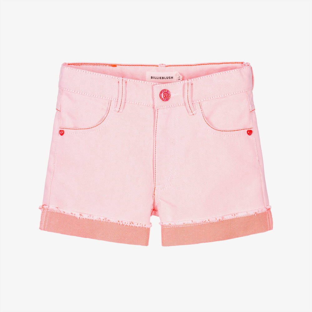 Billieblush-Розовые джинсовые шорты с карманом из пайеток для девочек | Childrensalon Outlet