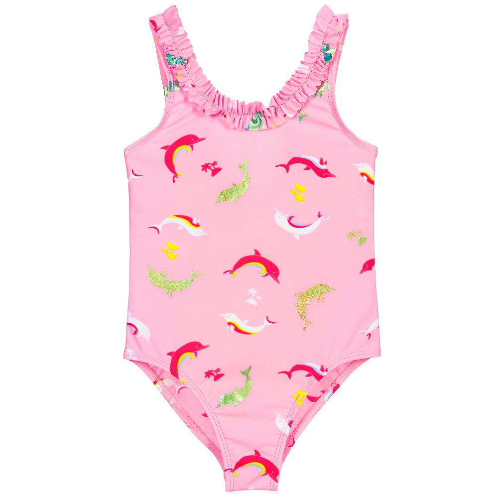 Billieblush - Розовый купальник с дельфинами | Childrensalon