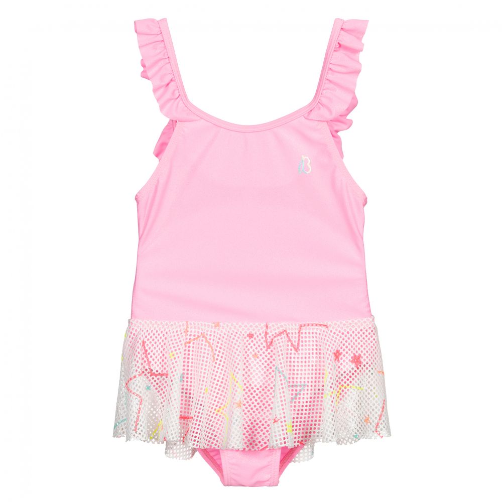 Billieblush - Pink Frilled Swimsuit | Childrensalon