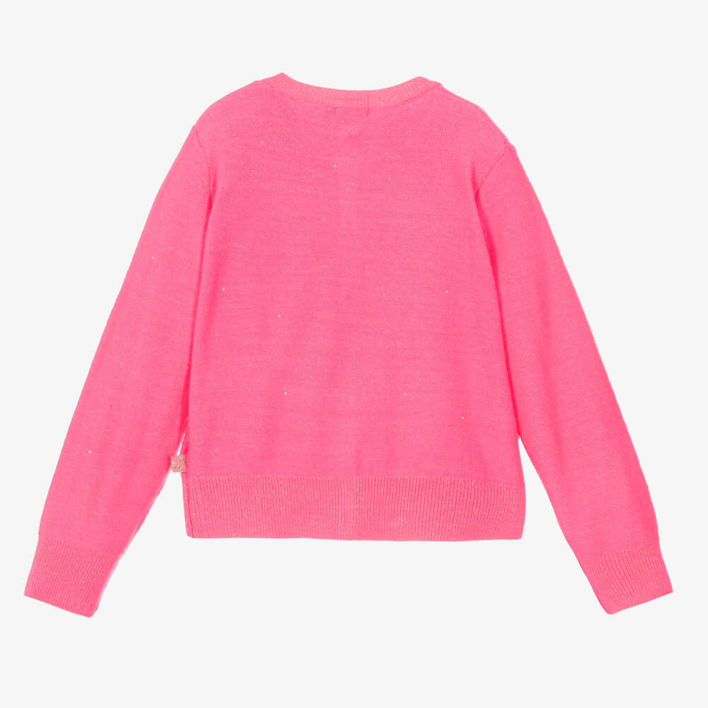 Pink glitter cardigan sales