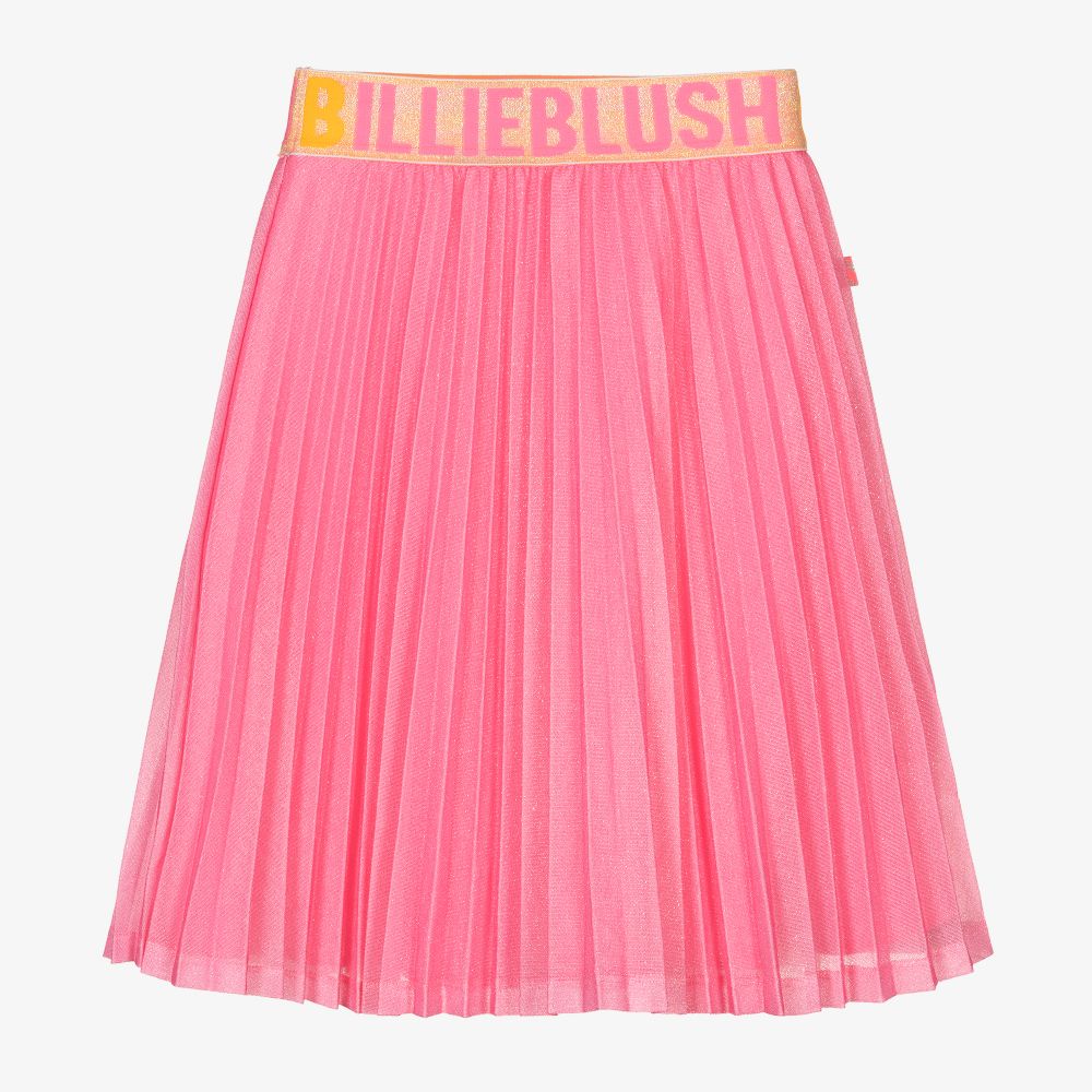 Billieblush - Розовая плиссированная юбка с блестками | Childrensalon