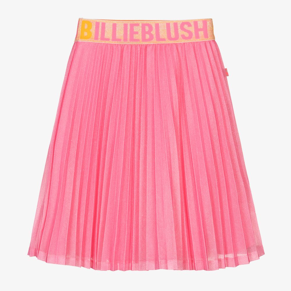 Billieblush - Jupe rose plissée scintillante | Childrensalon