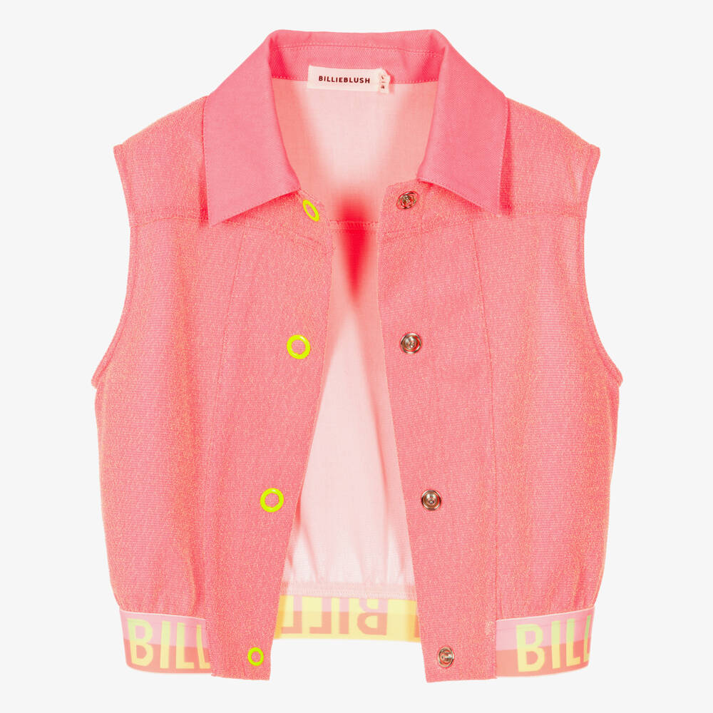 Billieblush-Пурпурная блестящая безрукавка | Childrensalon Outlet