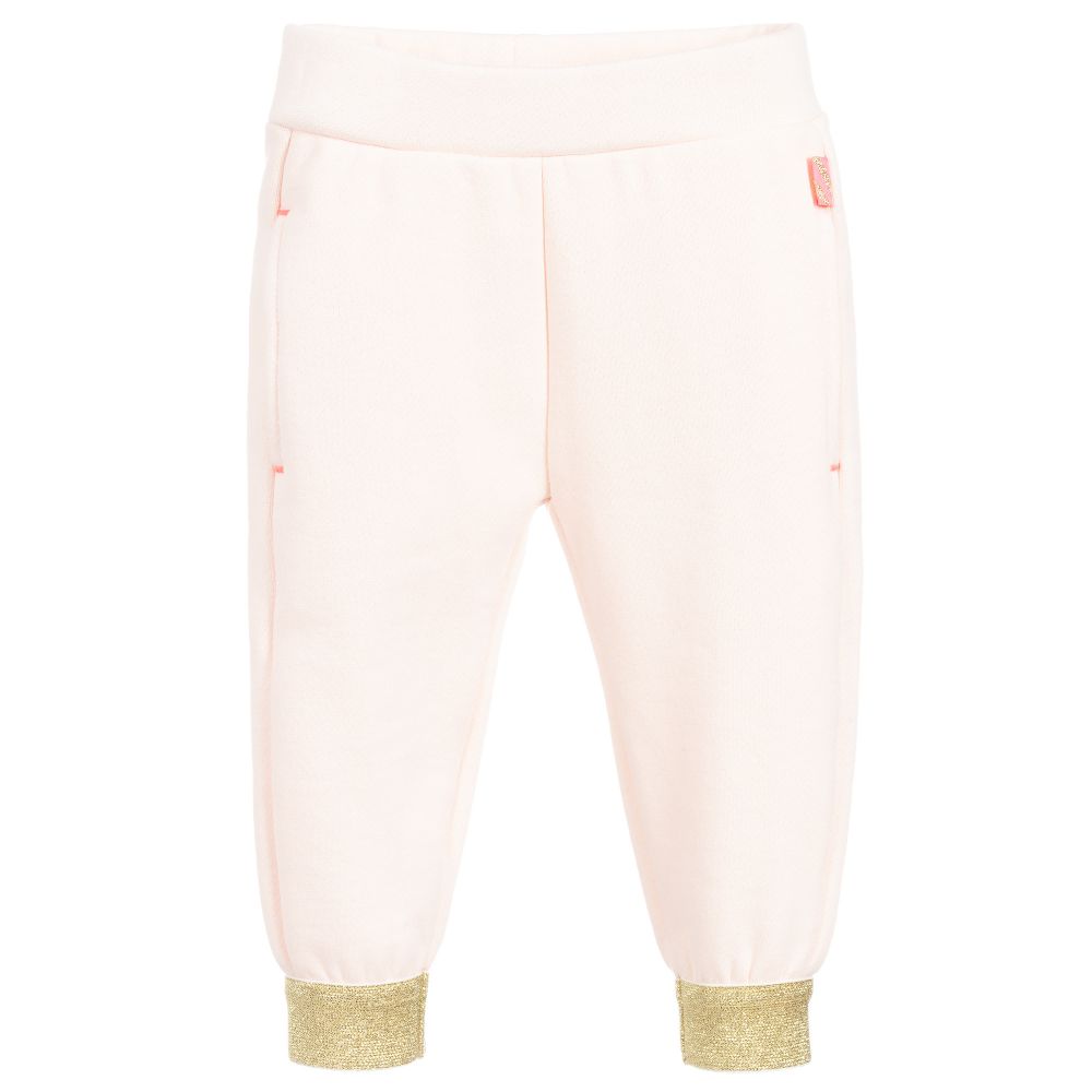 Billieblush - Спортивные брюки розового и золотистого цвета | Childrensalon