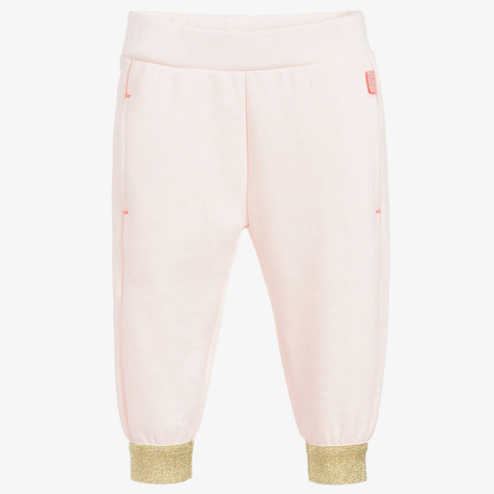 Billieblush-Спортивные брюки розового и золотистого цвета | Childrensalon Outlet