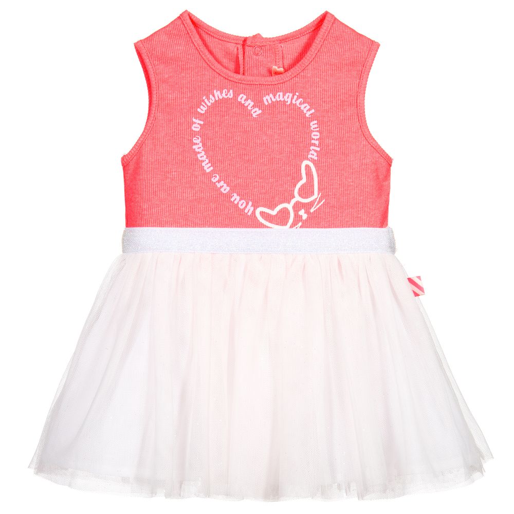 Billieblush - Pink Heart Tulle Dress | Childrensalon
