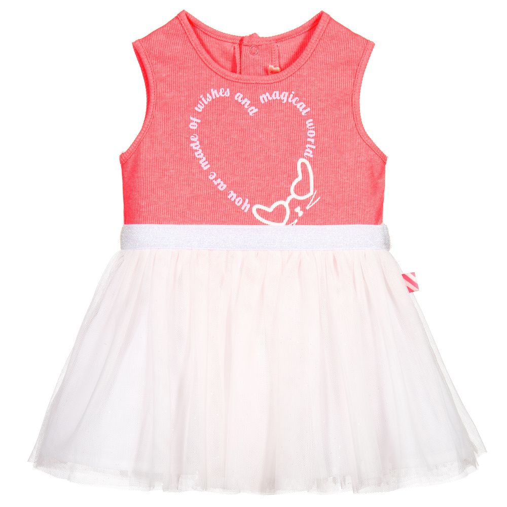 Billieblush-Pink Heart Tulle Dress | Childrensalon Outlet