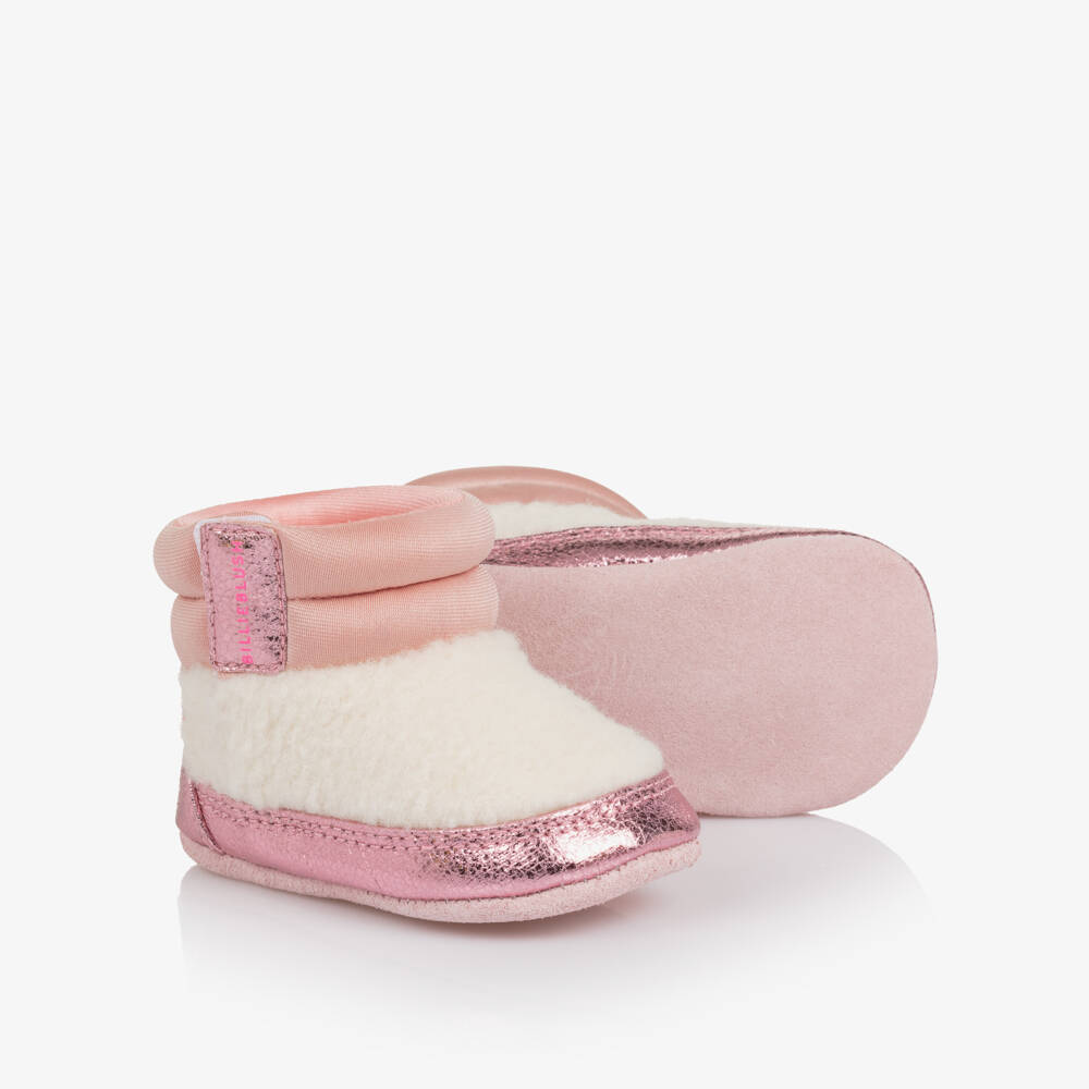 Billieblush-Pink & Ivory Sherpa Pre Walkers | Childrensalon Outlet