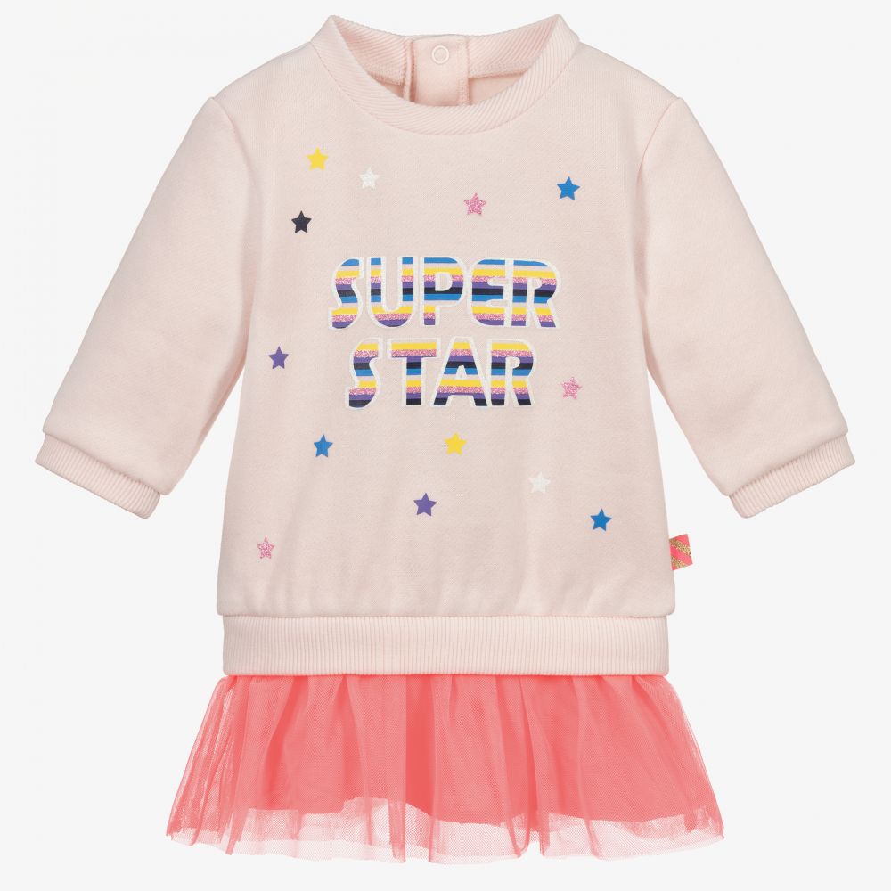 Billieblush - Pink Jersey & Tulle Dress | Childrensalon