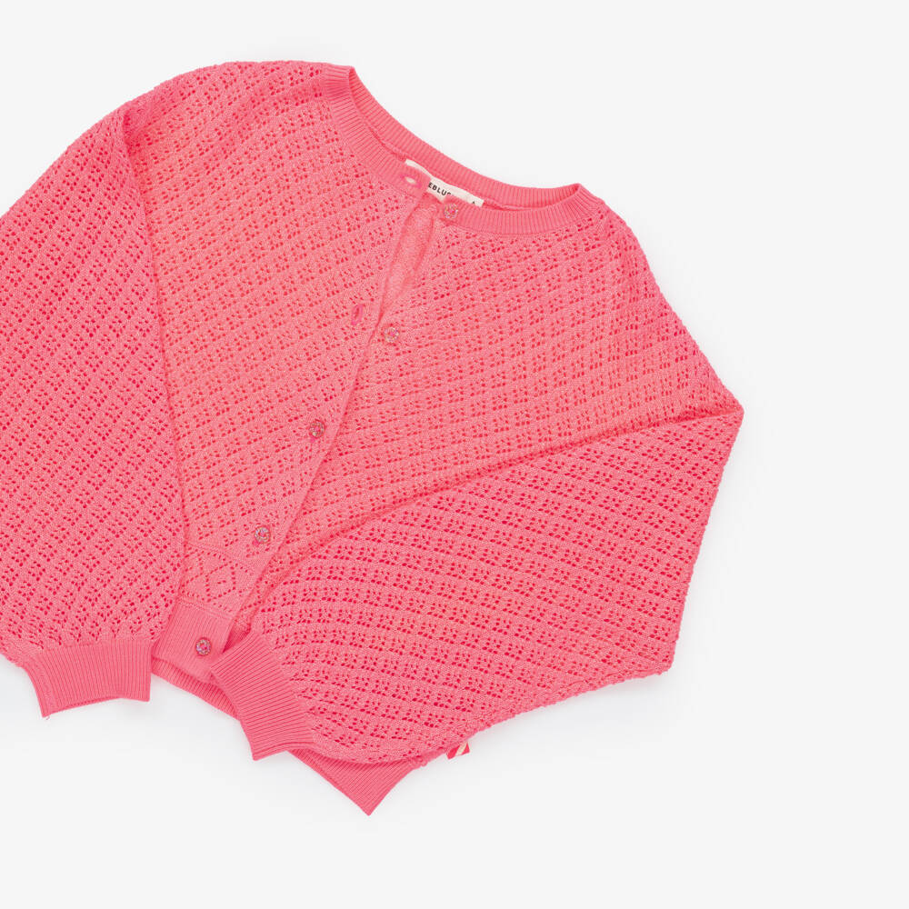 Billieblush-Розовый вязаный кардиган | Childrensalon Outlet