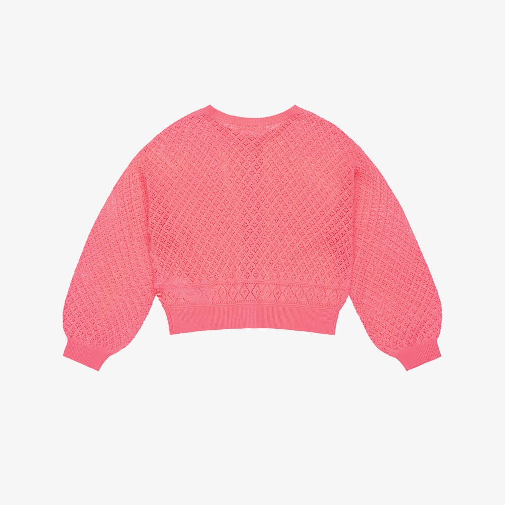 Billieblush-Розовый вязаный кардиган | Childrensalon Outlet