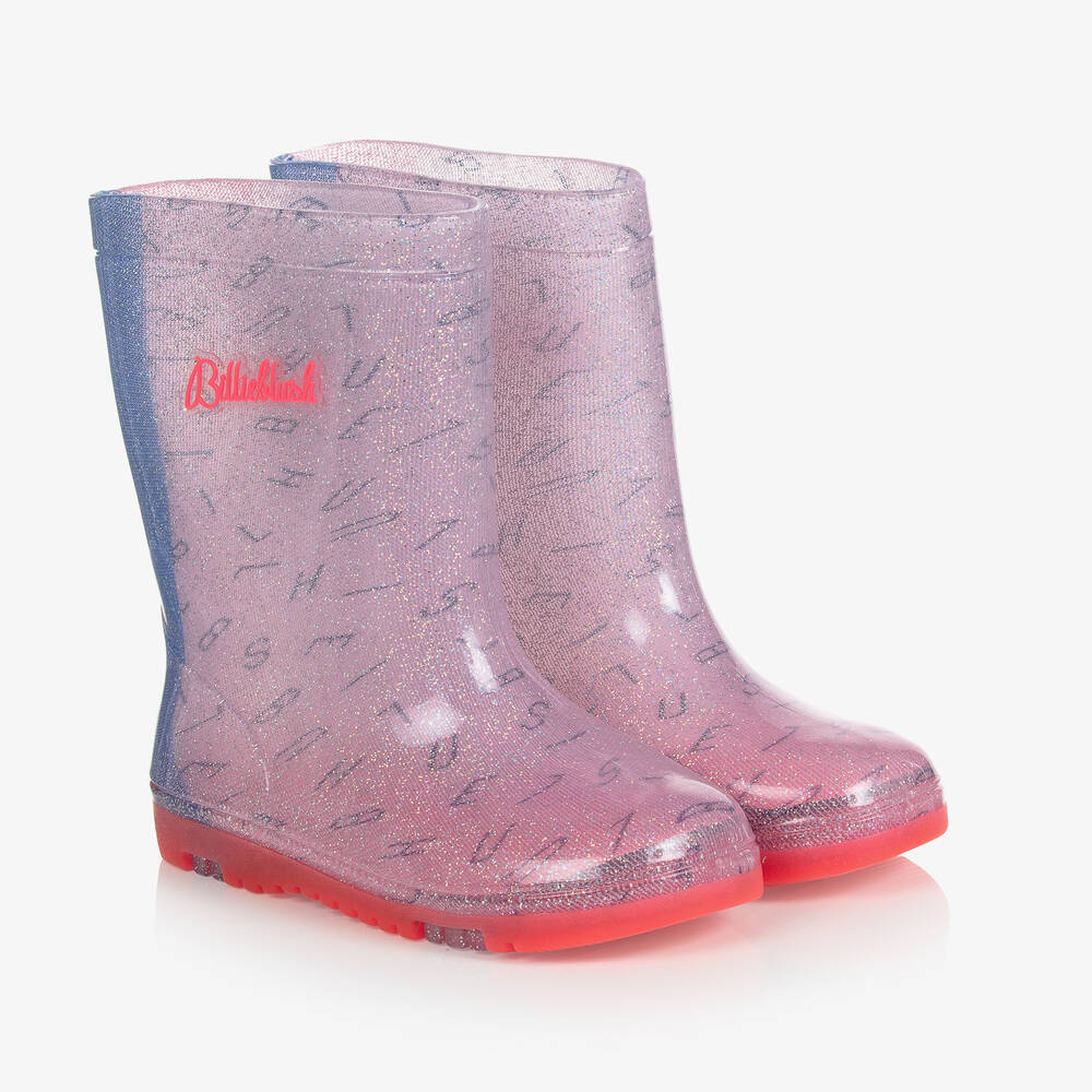 Billieblush - Pink Logo Rain Boots | Childrensalon