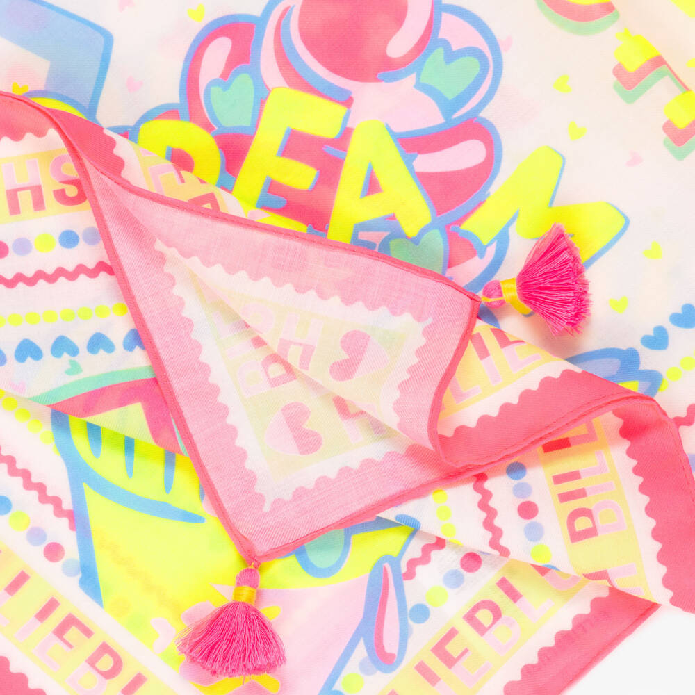 Billieblush-Pink Logo Scarf | Childrensalon Outlet