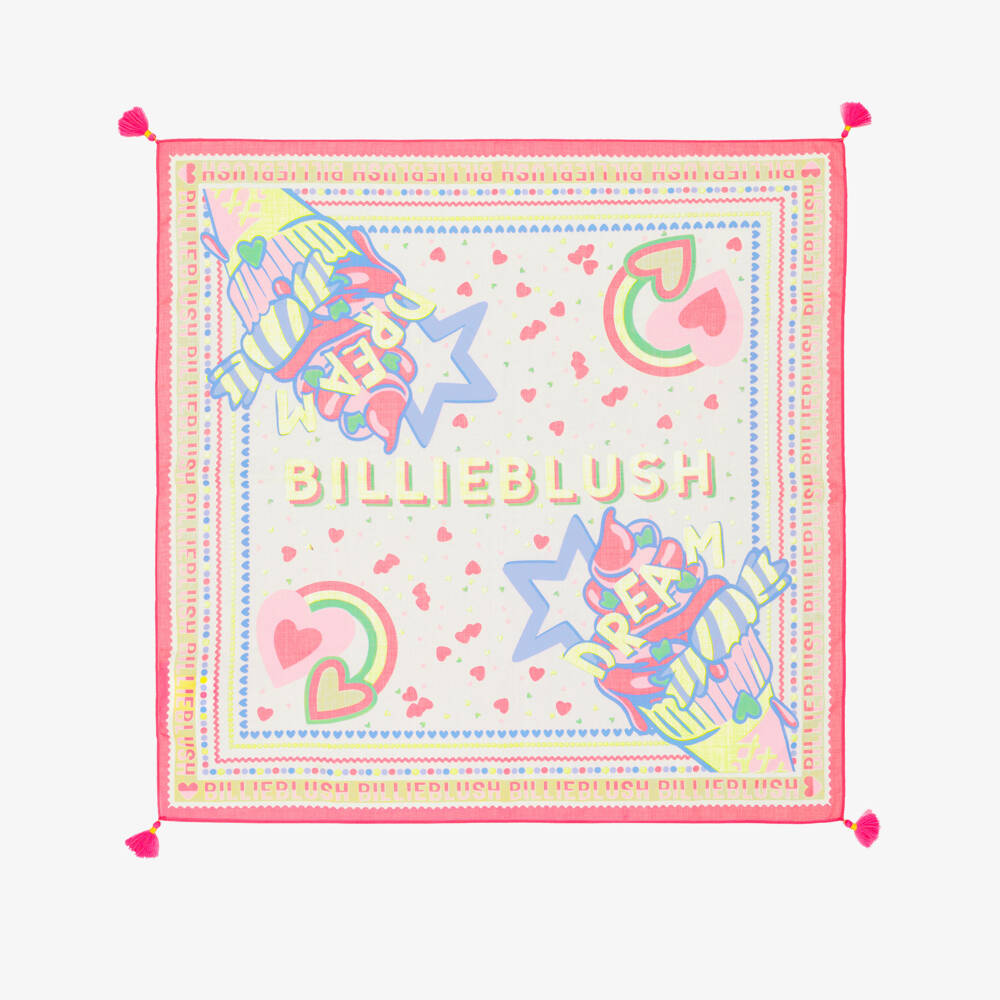Billieblush-Pink Logo Scarf | Childrensalon Outlet